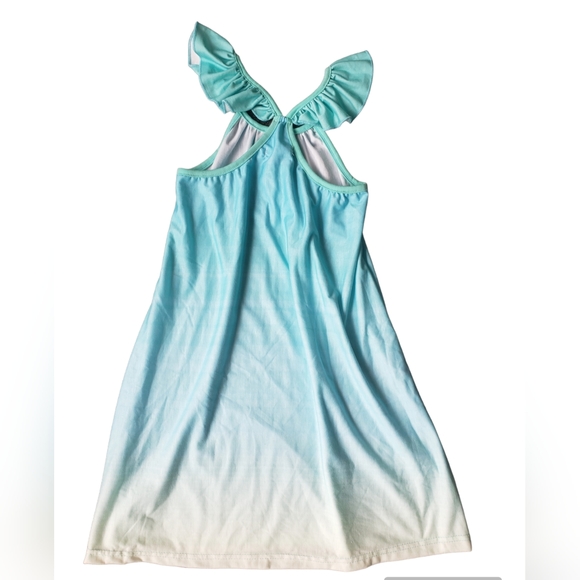 Size 8 Ruffle Sleeve Sunshine Swing Ombre Summer Dress - Picture 2 of 5